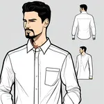 white-collared shirt image